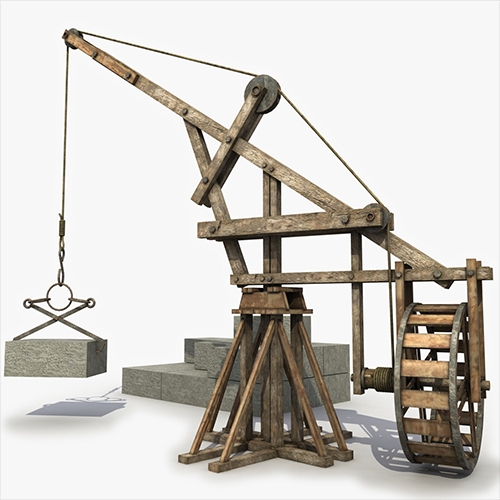ANCIENT Crane - Who invented the Crane? medieval - roman - greek old