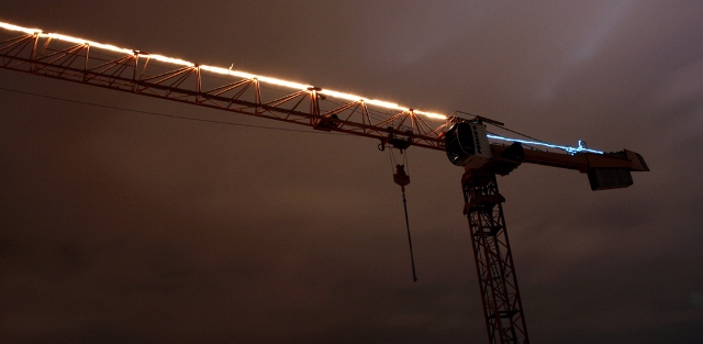 crane truck and electric hoist tower