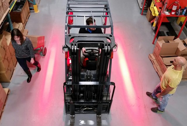 Blue led Forklift Pedestrian Safety Warning Spotlight