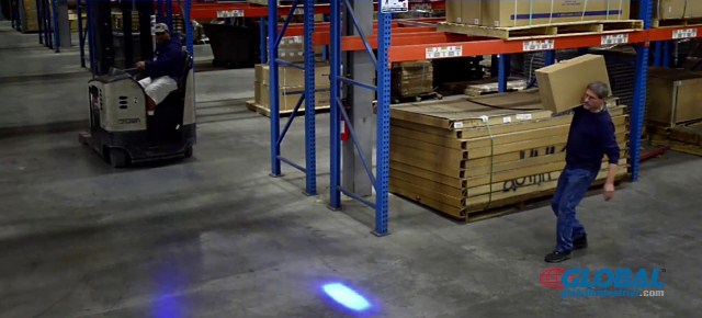 Blue led Forklift Pedestrian Safety Warning Spotlight