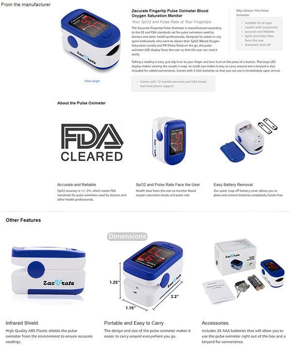 Pulse Oximeter FDA Approved