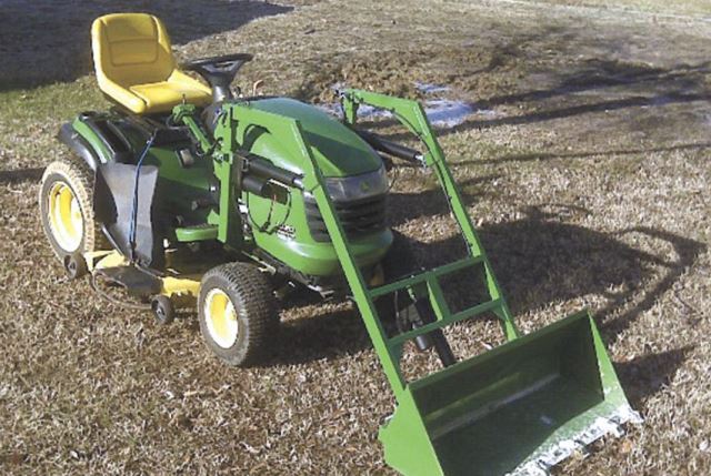 john deere zero turn front end loader