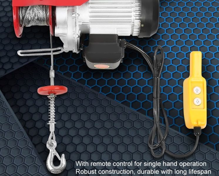 Small electric hoist with remote control