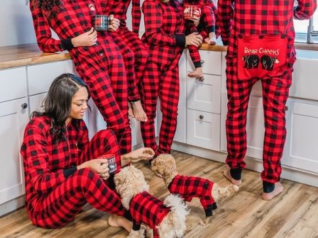 Funny matching Christmas pajamas