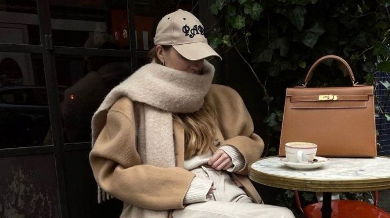 women with Winter Baseball Cap in new york